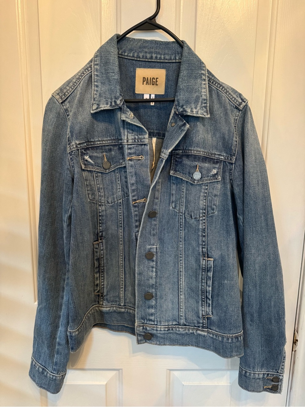 PAIGE Faded Blue Classic Denim Jacket